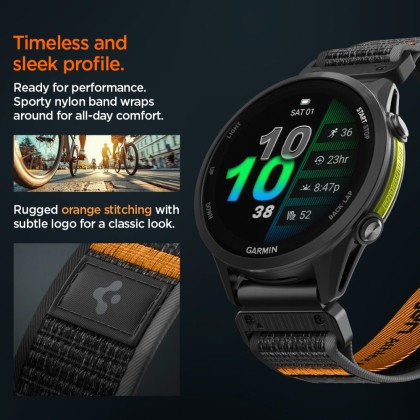 SPIGEN ATHLEX AIR GARMIN QUICKFIT 22 MM ACTIVE BLACK/ORANGE