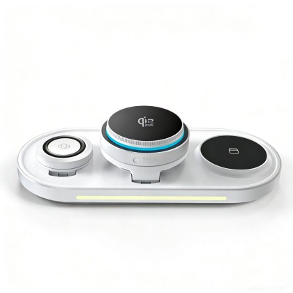 TECH-PROTECT A51 ARCTICBOOST 3IN1 MAGNETIC MAGSAFE WIRELESS CHARGER 25W QI2.2 WHITE