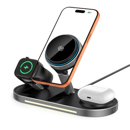 TECH-PROTECT A51 ARCTICBOOST 3IN1 MAGNETIC MAGSAFE WIRELESS CHARGER 25W QI2.2 BLACK