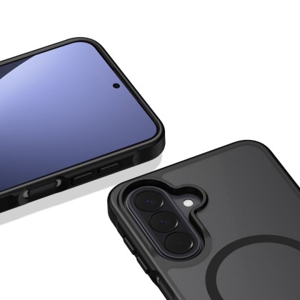 Твърд кейс с MagSafe пръстен за Samsung Galaxy A36 / A37 / A56 / A27 5G от Tech-Protect MagMat - Matte Black