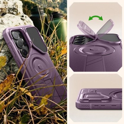 360 градусов калъф за Samsung Galaxy S26 Ultra от Tech-Protect Kevlar Magsafe 2-SET - Violet