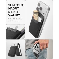 SPIGEN S314-4 SLIM FOLD TRIPOD WALLET MAGSAFE BLACK