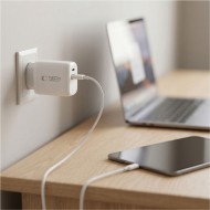 TECH-PROTECT NCA65W-GAN 2-PORT NETWORK CHARGER PD 65W / QC3.0 WHITE