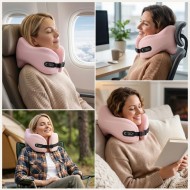 TECH-PROTECT COMFORTREST TRAVEL NECK PILLOW PINK