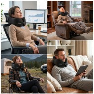 TECH-PROTECT COMFORTREST TRAVEL NECK PILLOW BLACK