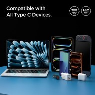 SPIGEN EB6015CC ESSENTIAL TYPE-C CABLE 60W 150CM GUNMETAL