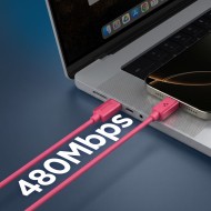 SPIGEN EB6010CC ESSENTIAL TYPE-C CABLE 60W 100CM PINK