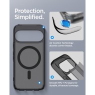 Удароустойчив кейс с MagSafe пръстен за Google Pixel 11 от Spigen Ultra Hybrid Mag - Frost Black