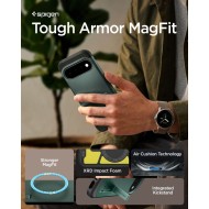 Удароустойчив, твърд кейс с MagSafe за Google Pixel 11 от Spigen Tough Armor Mag - Abyss Green