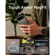 Удароустойчив, твърд кейс с MagSafe за Google Pixel 11 от Spigen Tough Armor Mag - Gunmetal
