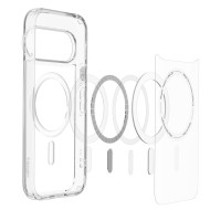 Удароустойчив кейс с MagSafe пръстен за Google Pixel 11 Pro от Spigen Ultra Hybrid Mag - Clear / White