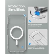 Удароустойчив кейс с MagSafe пръстен за Google Pixel 11 Pro от Spigen Ultra Hybrid Mag - Clear / White