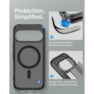Удароустойчив кейс с MagSafe пръстен за Google Pixel 11 Pro от Spigen Ultra Hybrid Mag - Frost Black