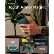 Удароустойчив, твърд кейс с MagSafe за Google Pixel 11 Pro от Spigen Tough Armor Mag - Abyss Green