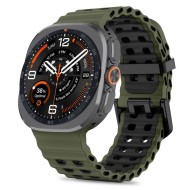 Силиконова каишка за Samsung Galaxy Watch Ultra 1 / 2 / 2024-2026 (47mm) от Tech-Protect IconBand Pro - Military Green / Black