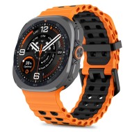 Силиконова каишка за Samsung Galaxy Watch Ultra 1 / 2 / 2024-2026 (47mm) от Tech-Protect IconBand Pro - Orange / Black