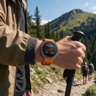 Силиконова каишка за Samsung Galaxy Watch Ultra 1 / 2 / 2024-2026 (47mm) от Tech-Protect IconBand Pro - Orange / Black