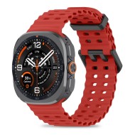 Силиконова каишка за Samsung Galaxy Watch Ultra 1 / 2 / 2024-2026 (47mm) от Tech-Protect IconBand Pro - Crimson Red