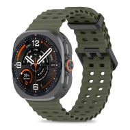 Силиконова каишка за Samsung Galaxy Watch Ultra 1 / 2 / 2024-2026 (47mm) от Tech-Protect IconBand Pro - Military Green