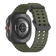 Силиконова каишка за Samsung Galaxy Watch Ultra 1 / 2 / 2024-2026 (47mm) от Tech-Protect IconBand Pro - Military Green