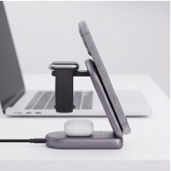 TECH-PROTECT A53 3IN1 MAGNETIC MAGSAFE WIRELESS CHARGER 25W QI2.2 DARK GREY