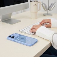 Твърд кейс с MagSafe пръстен за IPhone 17 Pro / 18 Pro от Tech-Protect MagMat  - Blue