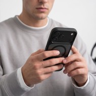 Твърд кейс с MagSafe пръстен за IPhone 17 Pro Max / 18 Pro Max от Tech-Protect MagMat  - Black