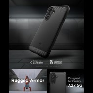 Удароустойчив кейс за Samsung Galaxy A27 5G от Spigen Rugged Armor - Matte Black