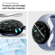 FOLIA HYDROŻELOWA SPIGEN ELITE SHIELD ”EZ FIT” 2-PACK GOOGLE PIXEL WATCH 3 / 4 / 5 (45 MM) CLEAR