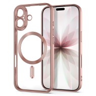 Твърд кейс с MagSafe и протектор за камерата на iPhone 17 от Tech-Protect MagFlex - Rose Gold
