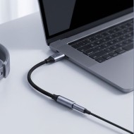 TECH-PROTECT ULTRABOOST ADAPTER USB-C TO MINI JACK 3.5MM DAC IRON GREY