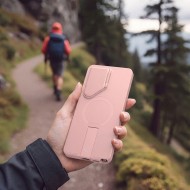 Удароустойчив кейс с MagSafe и капак на камерата за Samsung Galaxy S26 Ultra от Tech Protect Kevlar Aura - Pink