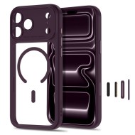 TECH-PROTECT MAGPEAK MAGSAFE CC IPHONE 17 PRO / 18 PRO DARK CHERRY/CLEAR
