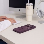 TECH-PROTECT MAGPEAK MAGSAFE CC IPHONE 17 PRO / 18 PRO DARK CHERRY/CLEAR