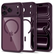 TECH-PROTECT MAGPEAK MAGSAFE CC IPHONE 17 PRO MAX / 18 PRO MAX DARK CHERRY/CLEAR