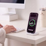 TECH-PROTECT MAGPEAK MAGSAFE CC IPHONE 17 PRO MAX / 18 PRO MAX DARK CHERRY/CLEAR