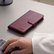Кожен тефтер с MagSafe за iPhone 17 Pro Max / 18 Pro Max от Tech-Protect Wallet MagSafe - Mulberry