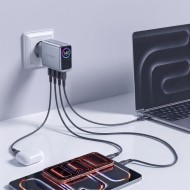 TECH-PROTECT POWERVISION NC140W-GAN 4-PORT NETWORK CHARGER PD 140W / QC3.0 DARK GREY