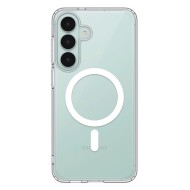 Удароустойчив кейс с MagSafe пръстен за Samsung Galaxy S26 FE от Spigen Ultra Hybrid Mag - Clear / White