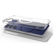 Удароустойчив кейс с MagSafe пръстен за Samsung Galaxy S26 FE от Spigen Ultra Hybrid Mag - Clear / White