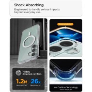 Удароустойчив кейс с MagSafe пръстен за Samsung Galaxy S26 FE от Spigen Ultra Hybrid Mag - Clear / White