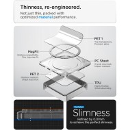 Удароустойчив кейс с MagSafe пръстен за Samsung Galaxy S26 FE от Spigen Ultra Hybrid Mag - Clear / White