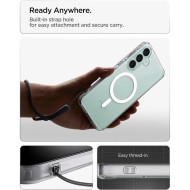 Удароустойчив кейс с MagSafe пръстен за Samsung Galaxy S26 FE от Spigen Ultra Hybrid Mag - Clear / White