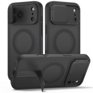 Удароустойчив кейс с MagSafe и капак на камерата за iPhone 17 Pro / 18 Pro от Tech Protect Kevlar Aura - Matte Black
