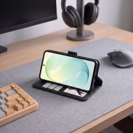 Кожен тефтер за Samsung Galaxy S26 FE от Tech-Protect Wallet - Black