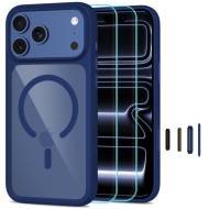 TECH-PROTECT MAGONE MAGSAFE CC + GLASS 2-PACK IPHONE 17 PRO MAX / 18 PRO MAX DEEP BLUE/CLEAR