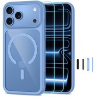 TECH-PROTECT MAGONE MAGSAFE CC + GLASS 2-PACK IPHONE 17 PRO MAX / 18 PRO MAX LIGHT BLUE/CLEAR