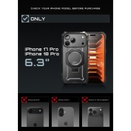 Удароустойчив кейс с MagSafe и стойка за Iphone 17 Pro / 18 Pro от Supcase UB Grip Mag - Black