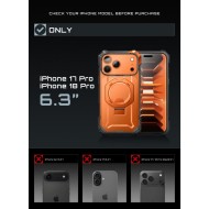 Удароустойчив кейс с MagSafe и стойка за Iphone 17 Pro / 18 Pro от Supcase UB Grip Mag - Coral