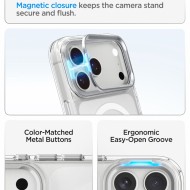 SPIGEN ULTRA HYBRID OPTIK S MAGSAFE IPHONE 17 PRO MAX / 18 PRO MAX CLEAR/SILVER